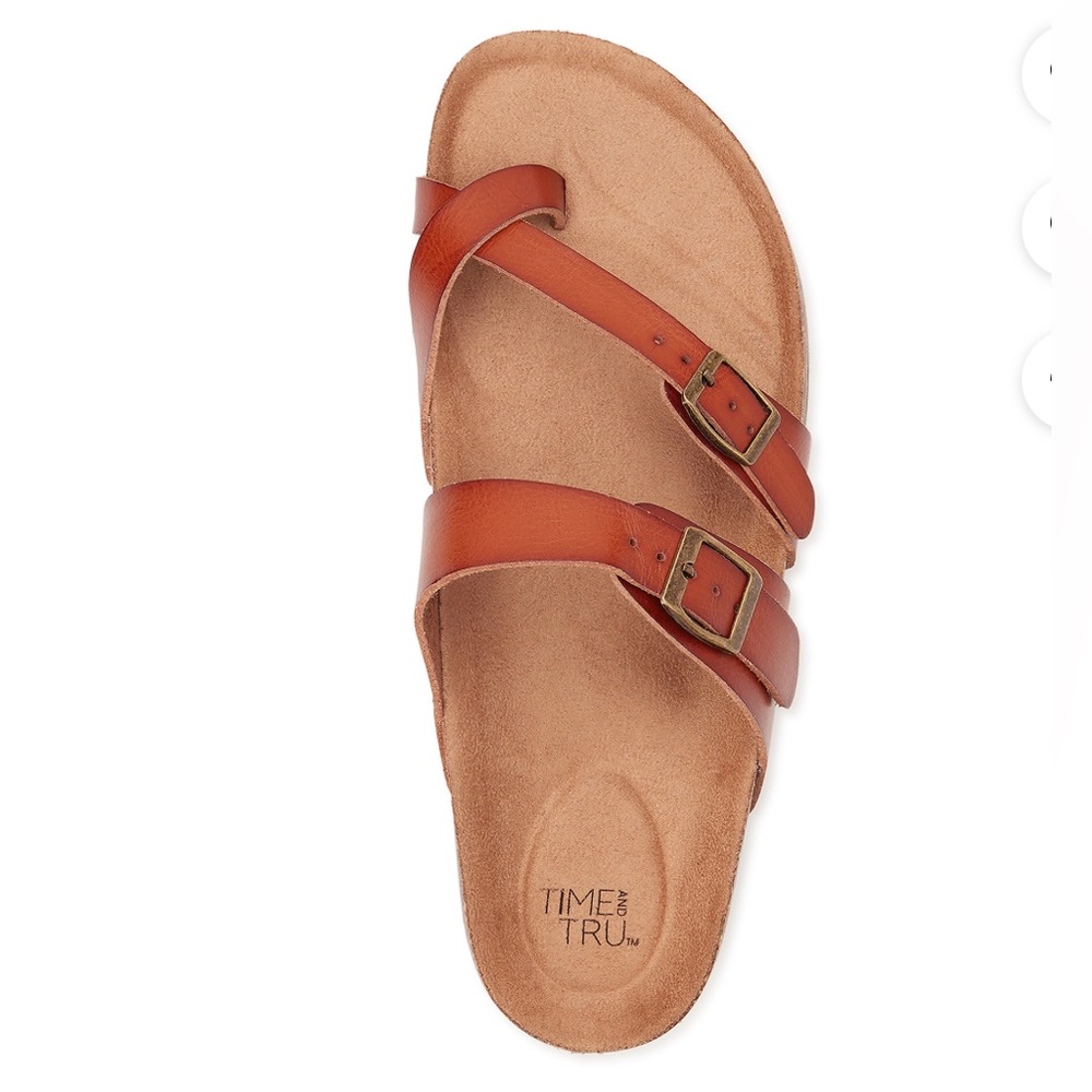 Women’s Time and Tru Tan Sandals Size 9 NWOT